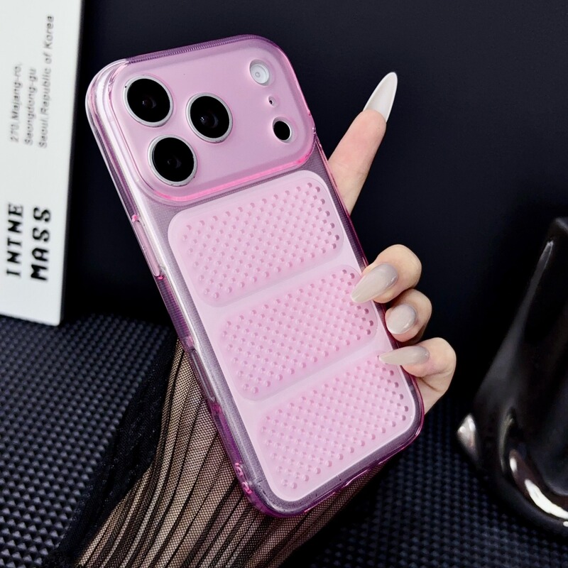 Dot-matrix design commuter three-grid pattern title lightweight thin Apple phone case transparent protective cover in pink, gray, burgundy, blue, green, and black Dot-matrix design commuter three-grid pattern title lightweight thin Apple phone case transparent protective cover in pink, gray, burgundy, blue, green, and black