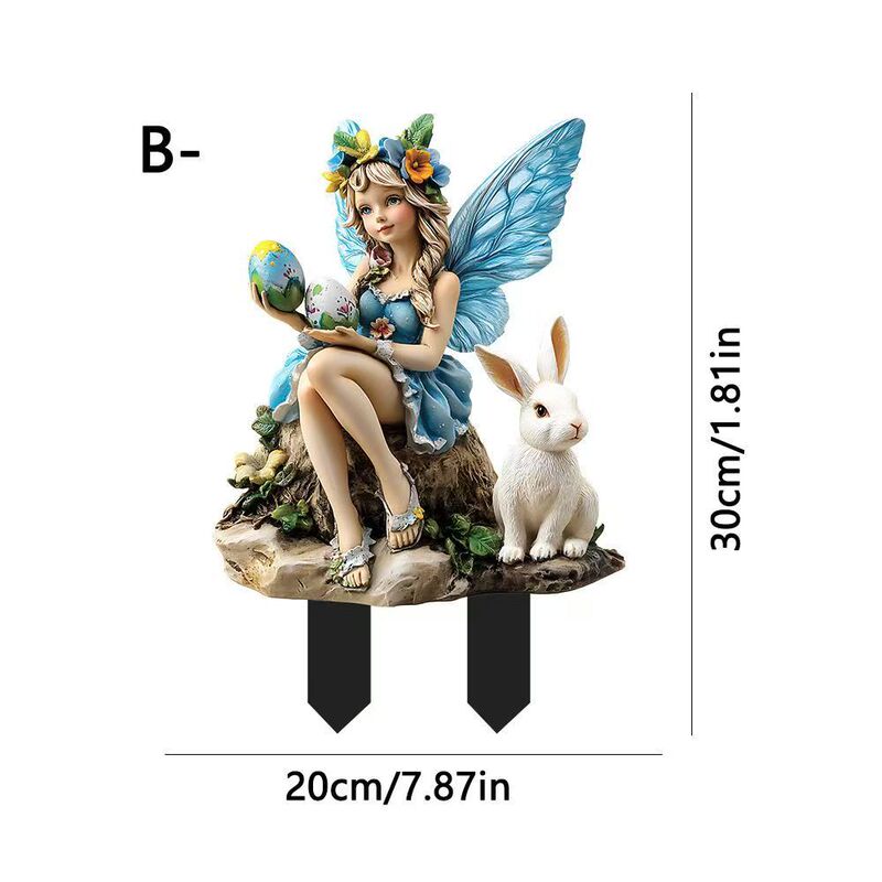 跨境魔法鹿与森林精灵花园桩插牌亚克力庭院地插盆栽装饰场景点缀|undefined