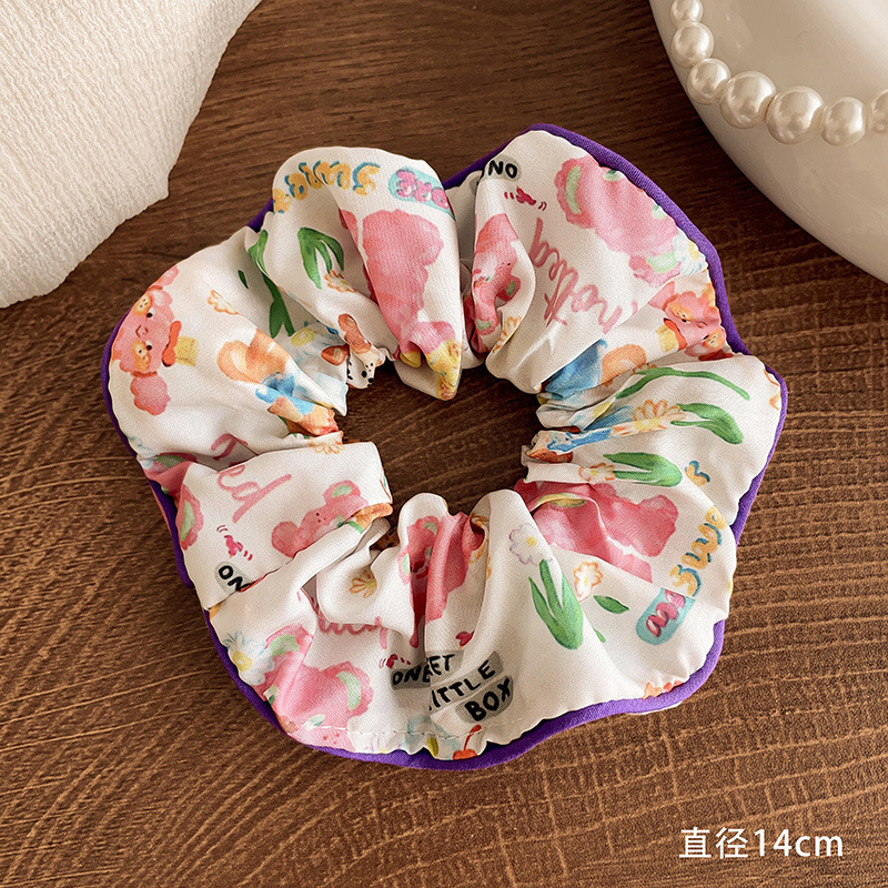 Encaje retro francés, diadema de intestino grueso, mujer 2025, nuevo estilo, cuerda para el cabello, banda de goma, lazo, dulce cuerda para el cabello, accesorios para el cabello