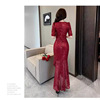 High end luxury and niche banquet host sequin fishtail dress