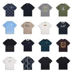 正しい版. 高バージョン. ロバの家の半袖25の新型の花のジャカードの綿のニットの半袖のtシャツの男女は同じです。