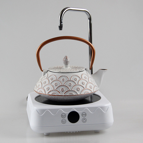 Cast iron kettle with filter, cast iron kettle, iron teapot, rust-proof inner wall, tea kettle, electric ceramic stove, tea set
