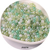Cream glossy clothing jade, decorations with beads, 4mm, handmade