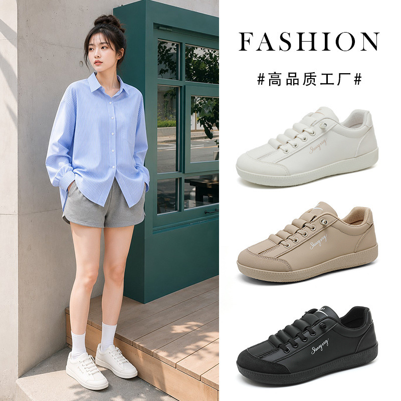 Black leather kitchen work shoes for women, lace-up, comfortable for long standing, waterproof, non-slip, soft-soled shoes for kitchen work