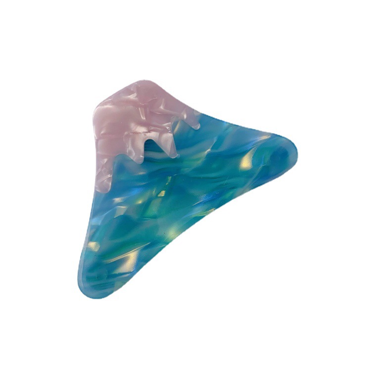 Molla per capelli minimalista in acetato blu monte fuji_voghion.com