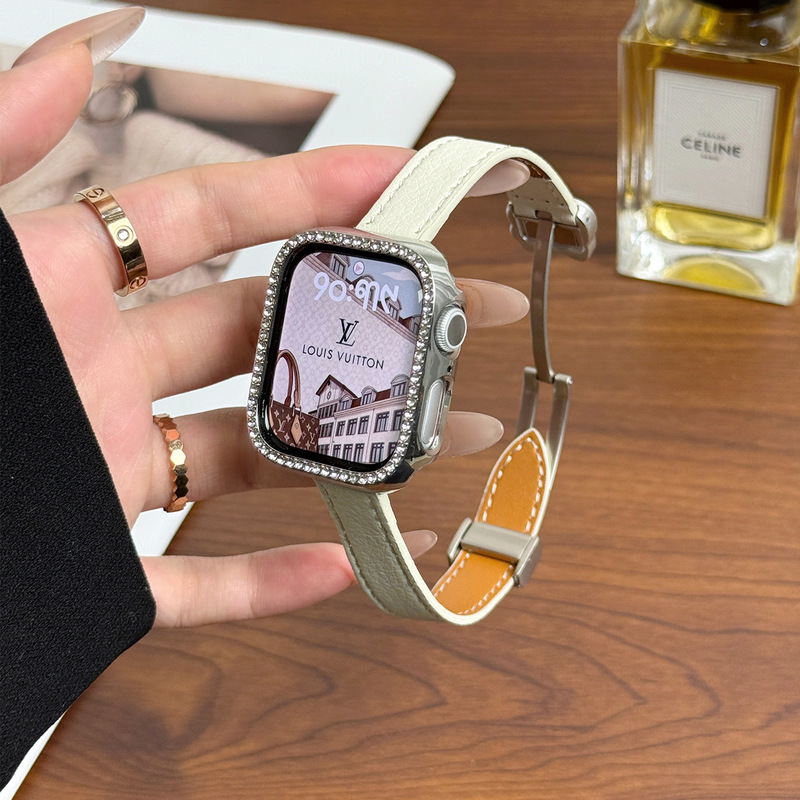Suitable for Apple Watch S11 Watch Strap, Ultra-Fiber Leather Hello Kitty Magnetic Buckle, Women's Iwatchs10 Watch Wristband Suitable for Apple Watch S11 Watch Strap, Ultra-Fiber Leather Hello Kitty Magnetic Buckle, Women's Iwatchs10 Watch Wristband