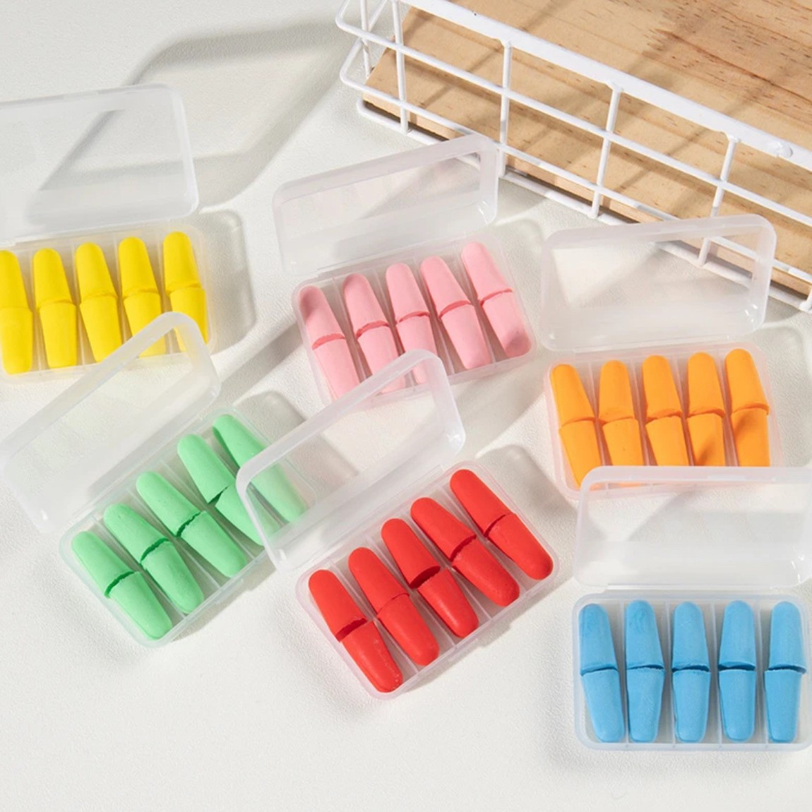 隔音耳塞5对盒装隔音防噪音学生宿舍睡眠神器旅游降噪耳塞防护