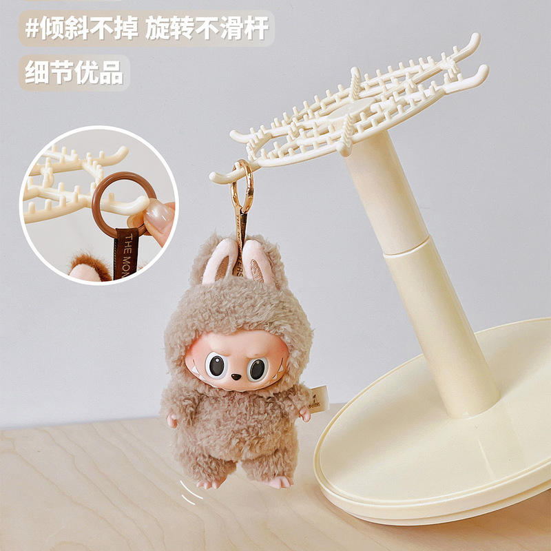 Labubu ラブブ人形収納ボックス回転バレルディスプレイ透明ビニール人形バブルマート収納ボックス|undefined