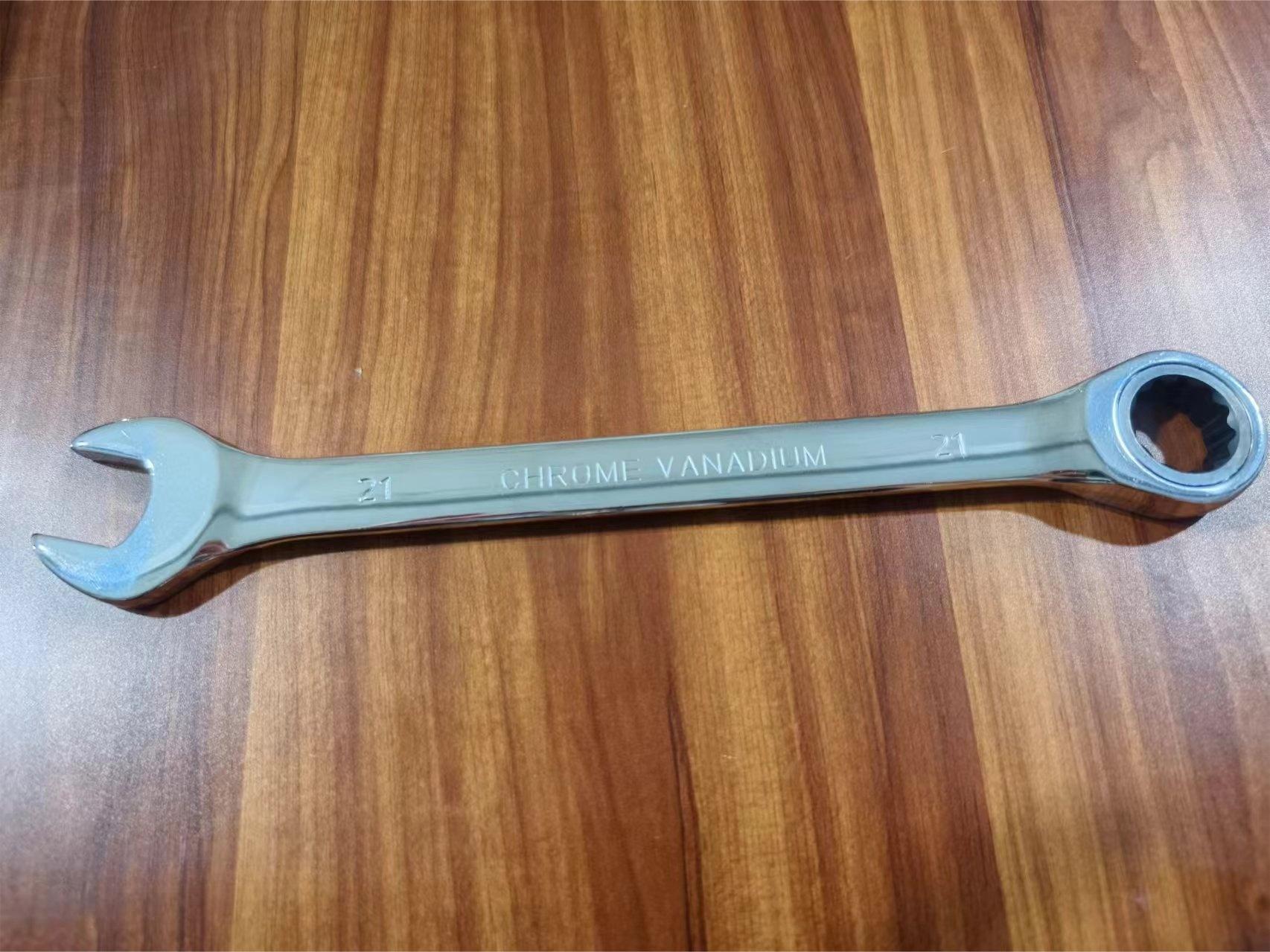 Llave de trinquete rápida de grado industrial, acero puro forjado, antioxidante, galvanizado, brillante, llave de doble propósito de 72 dientes, acero al cromo vanadio