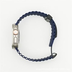 Apple Watch ストラップ Apple Ocean 折りたたみ磁気吸引鉄シリコン時計ストラップシンプルでファッショナブルな時計ストラップに適しています。