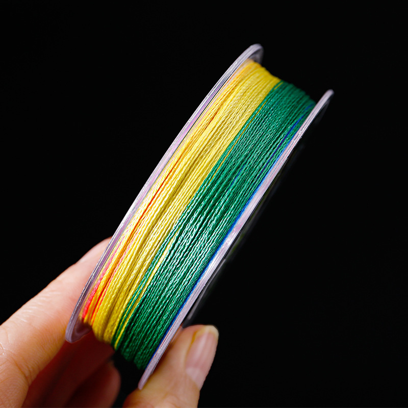 4 líneas de pesca multicolores de 100 metros aniquiladoras PE líneas de pesca al por mayor