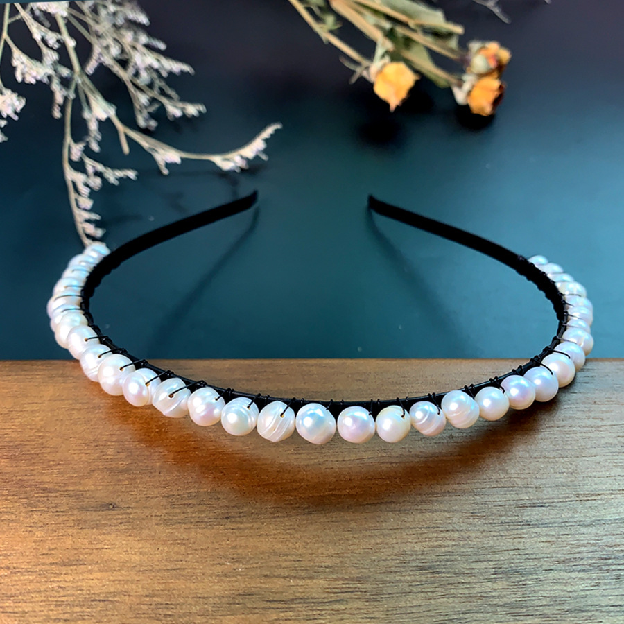 Casual Elegant Simple Style Geometric Pearl Is A Natural Pearl. There May Be Different Sizes. Please Understand Hair Band display picture 4