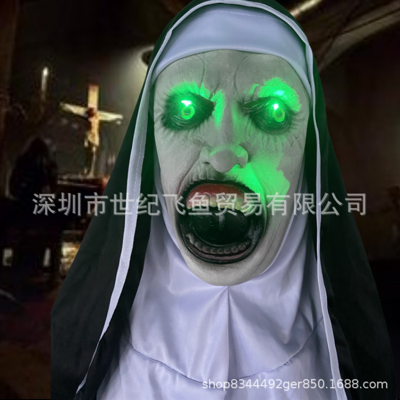 Conjuring 2 máscaras de monjas Halloween horror horror horror horror escalofría de látex cubierta de cabeza Cosplay Factory Props en stock