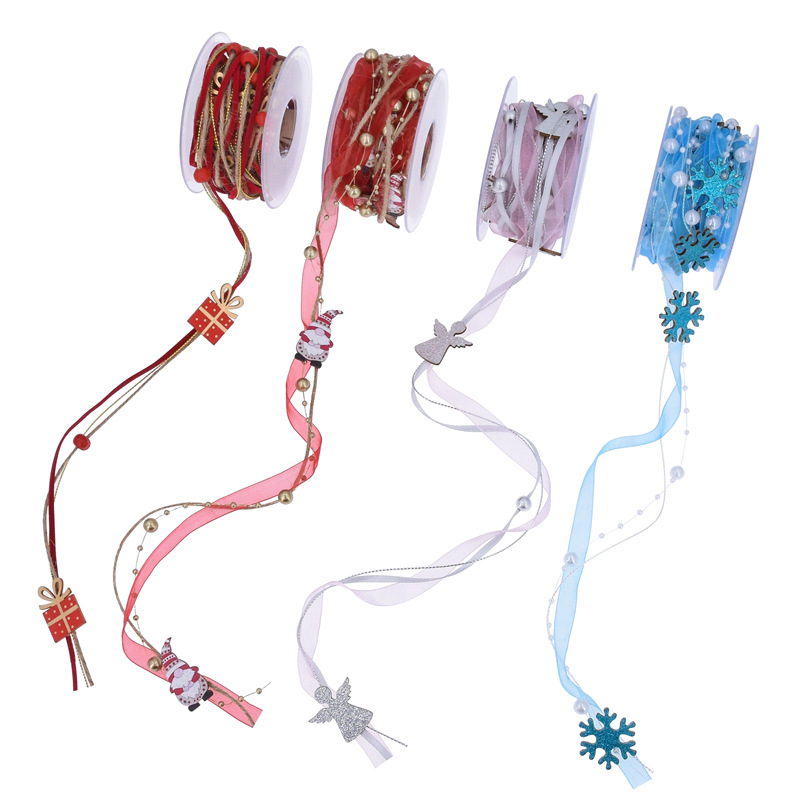 Nuevos productos Amazon creativos hechos a mano de la decoración de navidad ángel regalos cinta azul cinta de embalaje de regalos de navidad cinta