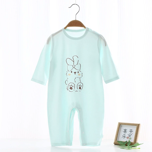 Meng Meng Rabbit Green-Youkesi long-sleeved one-piece