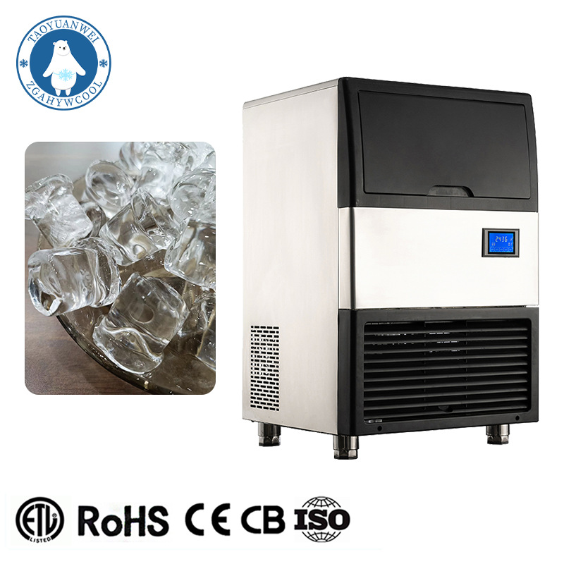 Fábrica directa comercial 50kg mini cilindro máquina de hielo tienda de hotpot hielo seco café tienda de té de leche comercio exterior