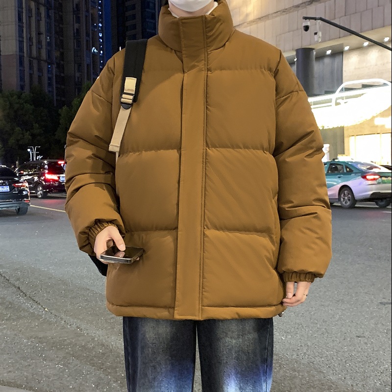 M - 8XL chaqueta de algodón de pluma de tamaño grande para hombres invierno nuevo tipo de chaqueta de algodón grueso para hombres cuello holgado chaqueta de calor coreana de moda