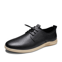 80018男鞋商务休闲鞋春季低帮皮面正装绅士休闲鞋平底英伦单鞋套