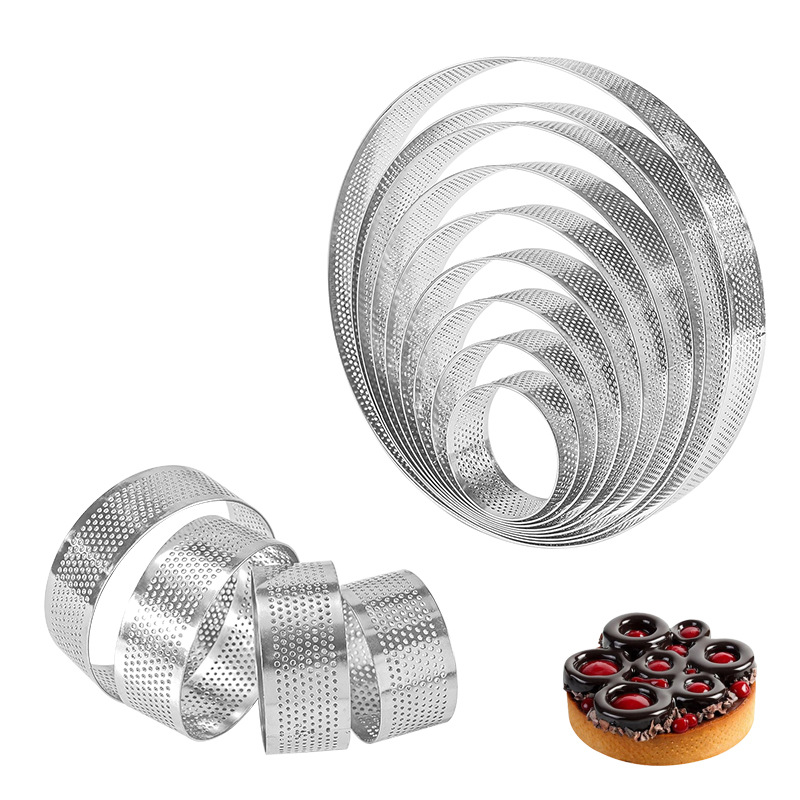 3cm high 304 stainless steel punched round tower ring with holes…