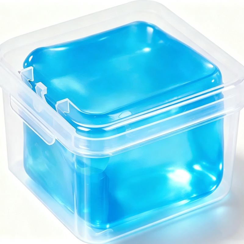5.5 blue ice cubes [pp plastic box]