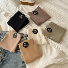 7A桑蠶絲檔內褲抑菌錦綸親膚簡約冰絲純色高彈中腰女士三角褲