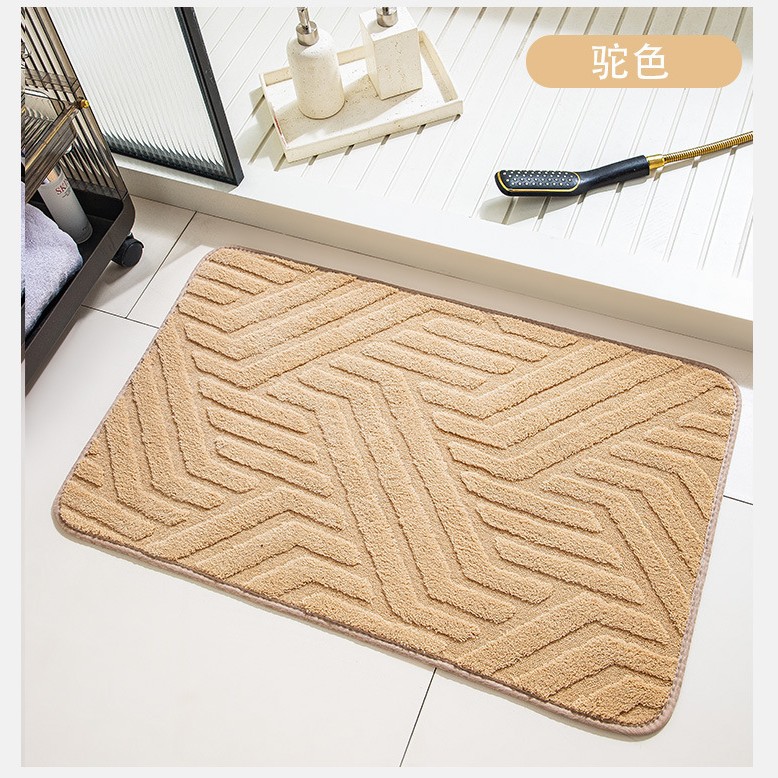 Microfibra Jacquard transfronteriza absorción de agua esterilla antideslizante en color sólido absorción de agua esterilla antideslizante baño inodoro