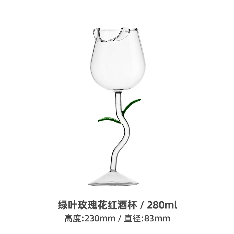 Celebridad en línea ins estilo creativo Rosa copa de vino tinto al por mayor de gama alta Luz de lujo de vidrio copa de vino traje