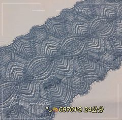 24cm wide double wave bone line elastic lace eyelash edge trim suitable for making sleepwear in a palace style