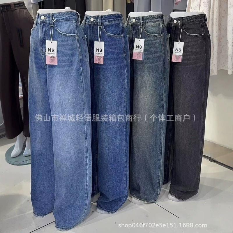 New Style Women's Boyfriend Jeans, Loose Wide-Leg Jeans, in Stock, Cargo Style New Style Women's Boyfriend Jeans, Loose Wide-Leg Jeans, in Stock, Cargo Style