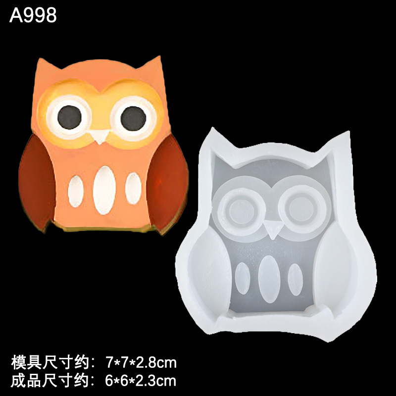 Nuevo dinosaurio de la historieta jirafa y otros modelado silicona animal aromaterapia cristal gota plástico juguete molde vela