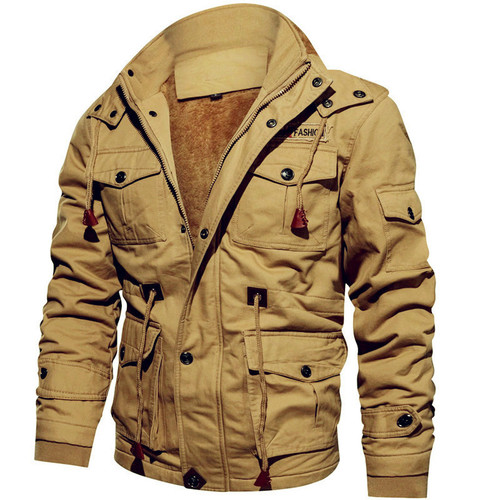 Amazon eBay AliExpress Men's Washed Cotton Padded Jacket New Wholesale Plus Size European American Jacket Men