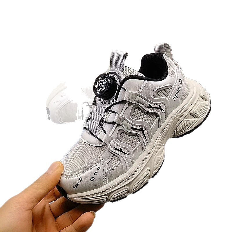 Calzado Deportivo 32-37, 2026, de Cuero Transpirable, Estilo Primavera-Verano, con Cierre de Dial, para Niños y Niñas