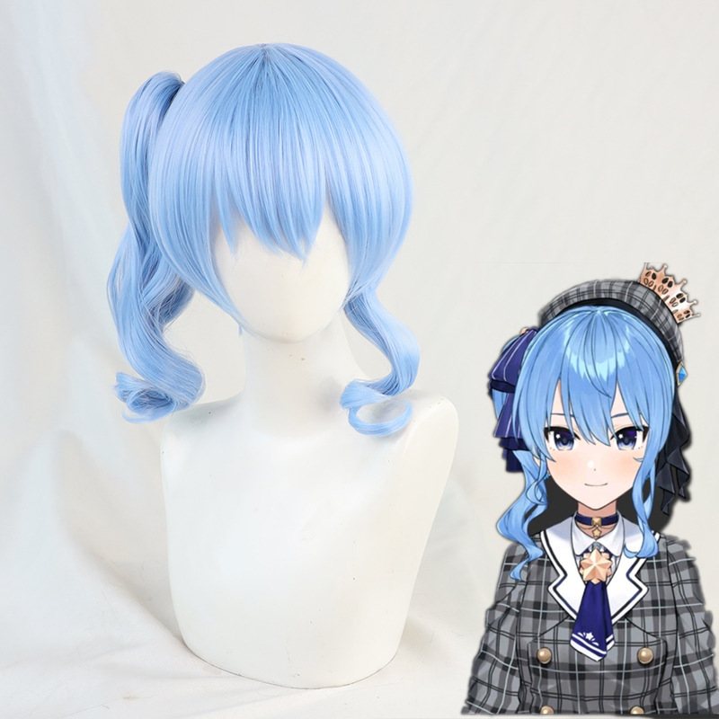 Rainbow Vtuber Virtual Anchor Idol Star Street Comet Cos Wig Long Straight Fake Hair Ready Stock Rainbow Vtuber Virtual Anchor Idol Star Street Comet Cos Wig Long Straight Fake Hair Ready Stock