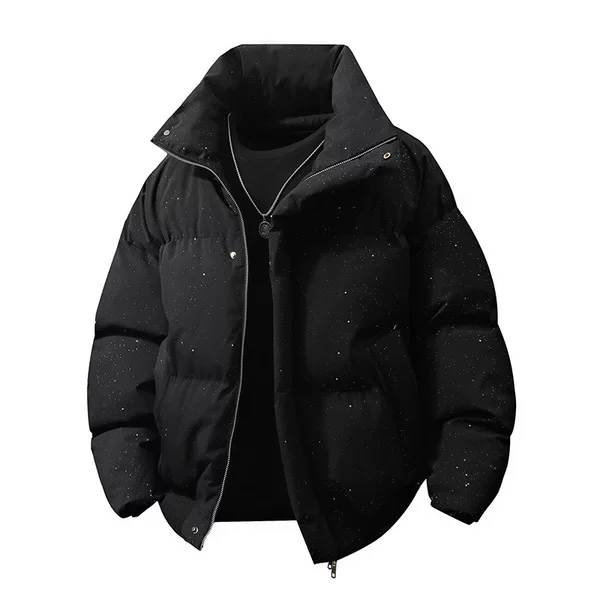High-quality starry cotton jacket for men, couple's style, warm cotton coat, dirt-resistant, trendy, thickened and warm