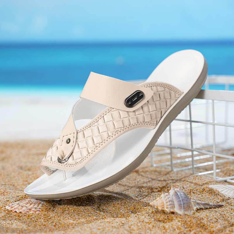 Summer Sandals for Men, Soft-Soled Men's Slippers, Cross-Border Large Size Open-Toe Flip-Flops, Casual Beach Shoes, Trendy