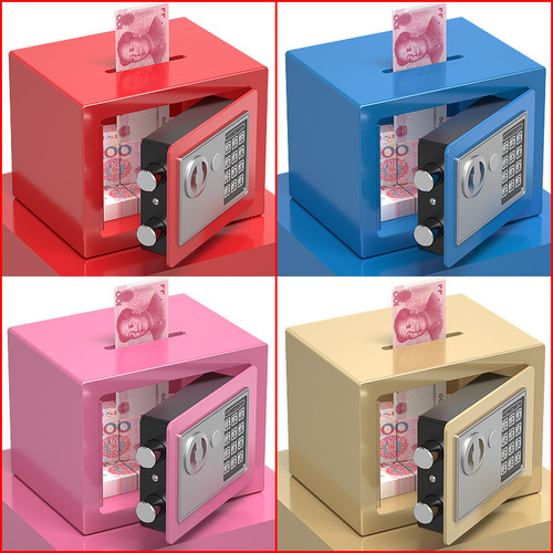 Money Bank Children Full Steel Household Small Safe Mini Only In No Out Safe Box Anti-Theft 17E