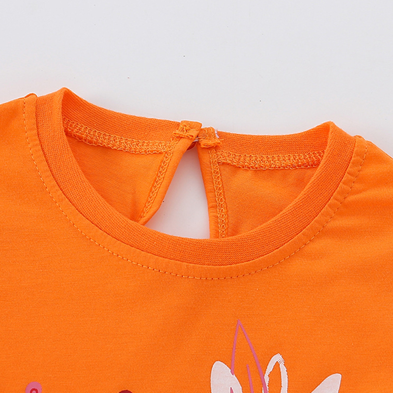 Camiseta para niños de manga larga para niñas de bebé top para niñas 2023 nuevo otoño de moda de dibujos animados de cuello redondo camisa de fondo de algodón puro