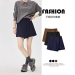 灯芯绒不规则A字裙半身裙女2026秋冬新款短裙高腰包臀裙裤裙裙子