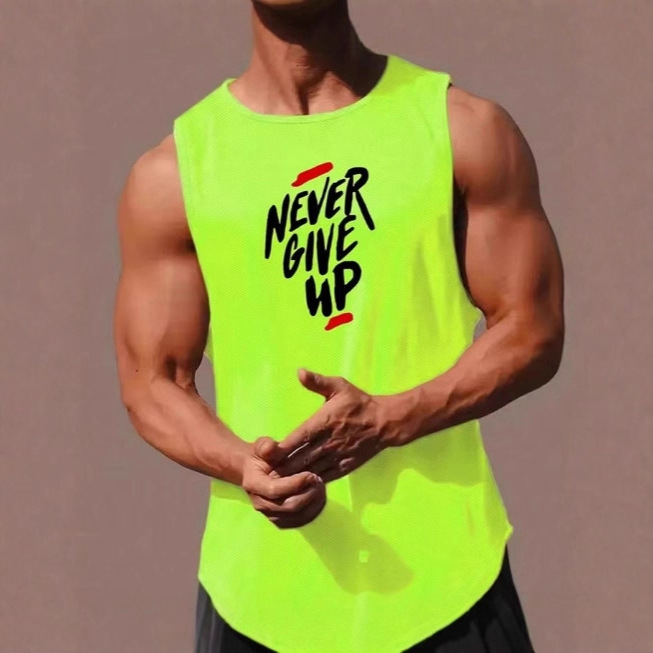 Summer Men's Daily Exercise Sleeveless Sports T-Shirt Outdoor Sports Sleeveless T-Shirt Running Fitness Sleeveless Vest