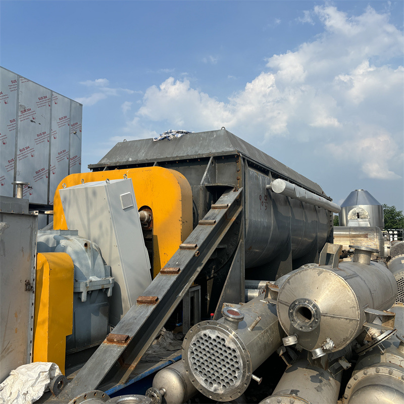 二手双轴桨叶干燥机 空心式颗粒干燥设备 污泥干燥设备