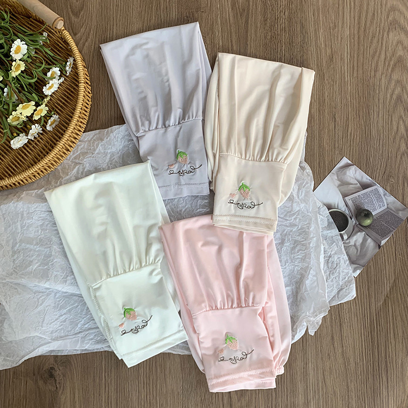 Protector solar suelto para conducir mangas de seda de hielo para mujer de verano estilo fino para andar en bicicleta, sombrilla, mangas de protección transpirables, brazos y brazos al por mayor