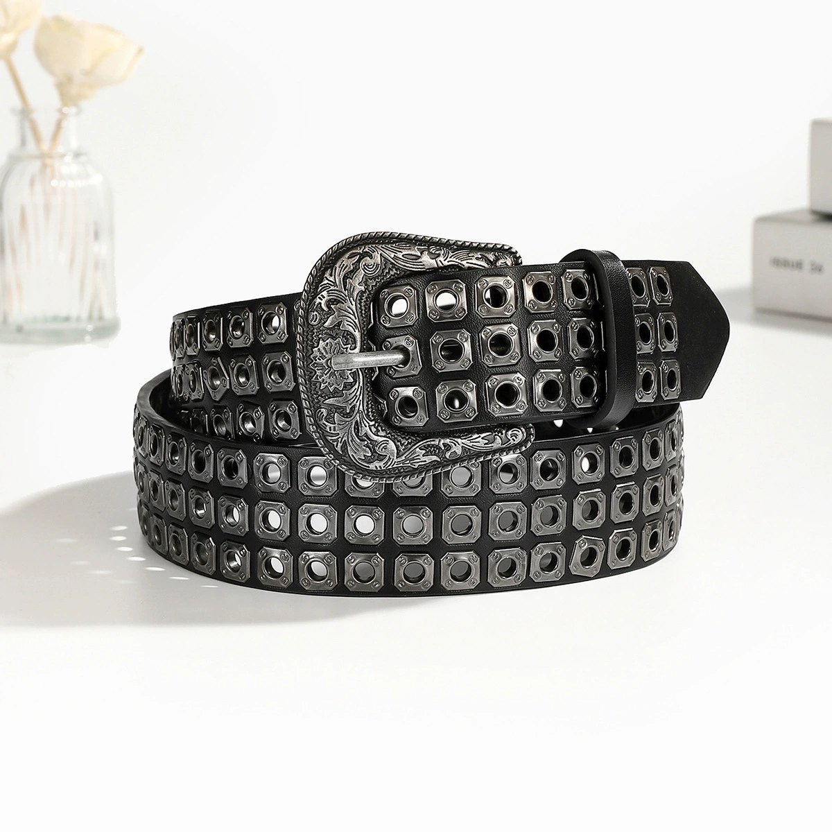 (Cross-border trading), trend belt for men and women, punk style, European style