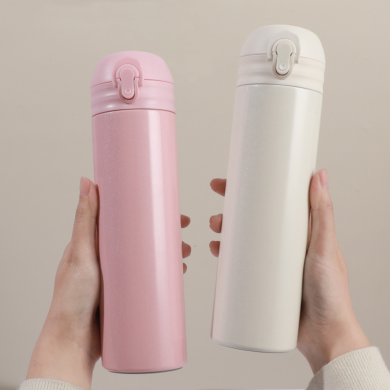 新しい 316 ステンレス鋼魔法瓶カップクリエイティブ韓国バウンスカップ屋外ポータブルカップ学生カップルウォーターカップ|undefined
