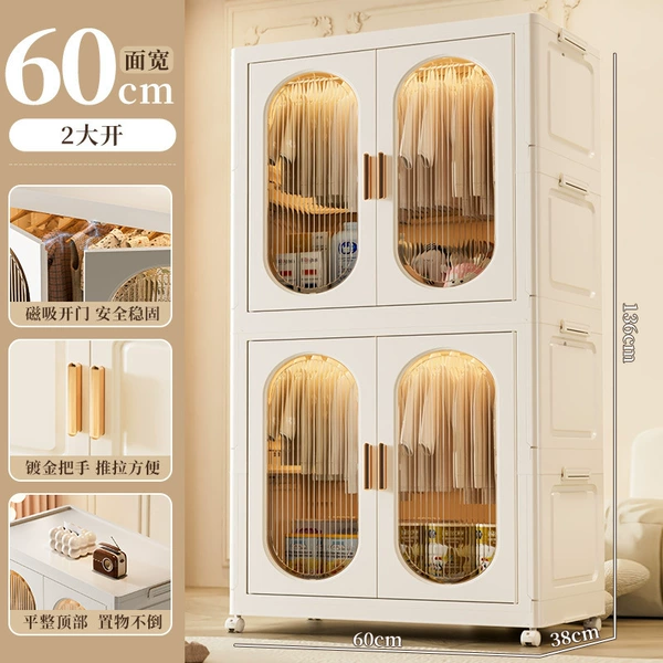 60 face width two -layer hanging wardrobe
