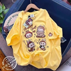 纯棉重工刺绣（有贴里布）卡通可爱短袖T恤上衣