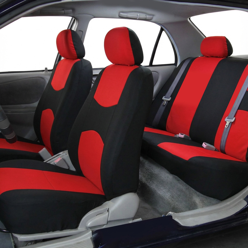 Cross-Border Hot-Selling Flat Car Seat Cover Fabric Car Seat Cover Seat Cushion Two-Piece Set Manufacturer Spot Wholesale