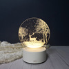 Night light, touch acrylic creative design table lamp, 3D, three colors, Birthday gift