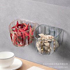 台所のネギとニンニクを多く使ってかごを収納します。