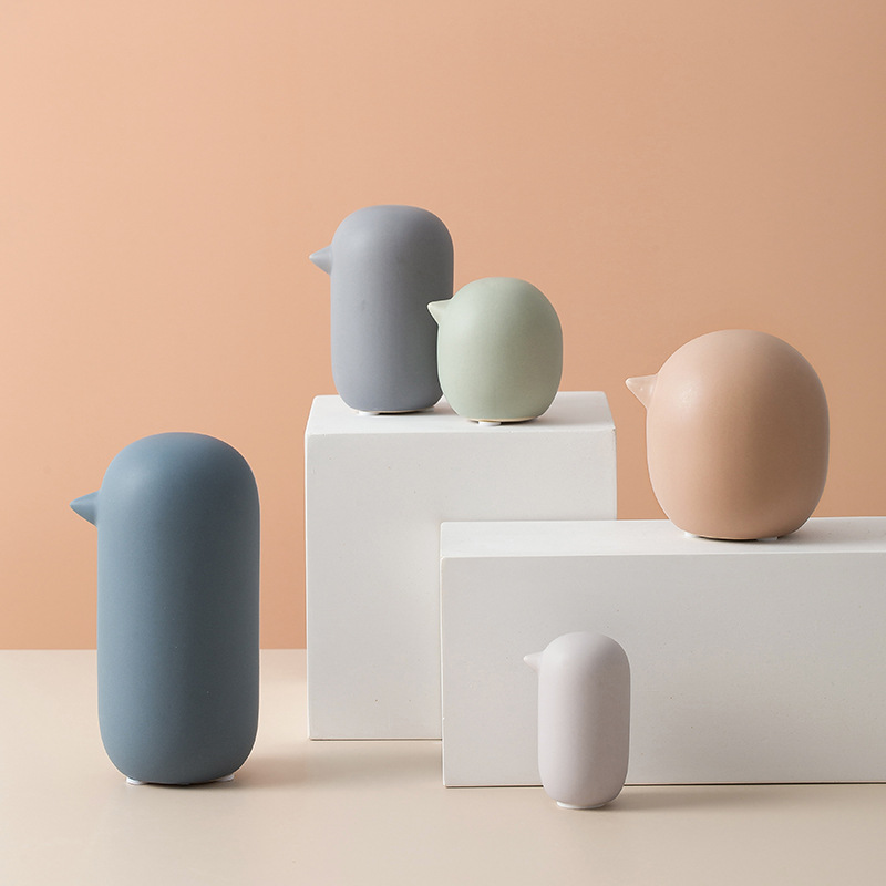 Lindo moderno fresco de cerámica pájaro animal habitación los niños dormitorio escritorio la computadora decoración adornos