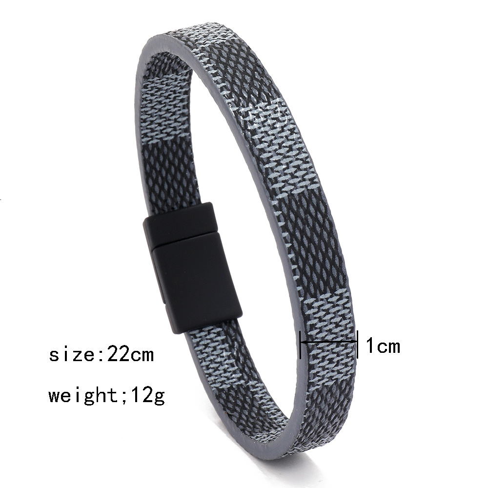 All Seasons Season Retro Geometric Pu Leather Men's Bracelets Men Cord & Leather Bracelets